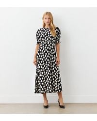 Finery London - Mela Polka Dot Crepe Midi Dress - Lyst