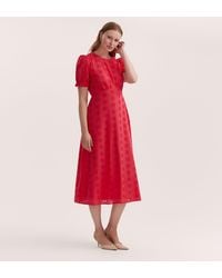 Finery London - Mela Cotton Midi Tea Dress - Lyst