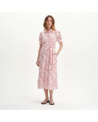 Finery London - Mariah Jacquard Stripe Cotton Midi Shirt Dress - Lyst