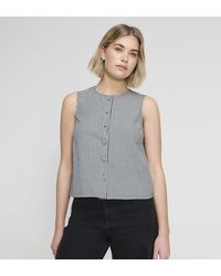 Finery London - Maggie Cotton Sleeveless Button-Through Top - Lyst