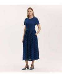 Finery London - Brea Cotton Broderie Midi T-Shirt Dress - Lyst