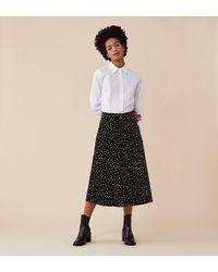Finery London - Emmalyn Printed Cotton Velveteen Skirt - Lyst