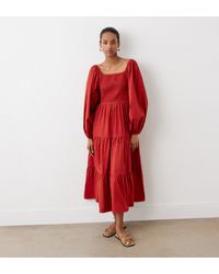 Finery London - Lauretta Tiered Cotton Midi Dress - Lyst