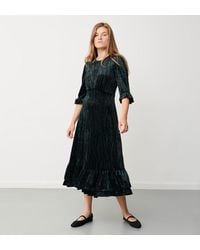 Finery London - Rosaline Zebra Velvet Midi Dress - Lyst