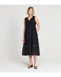 Finery London - Myriam Cotton Lace Sleeveless Tiered Midi Dress - Lyst