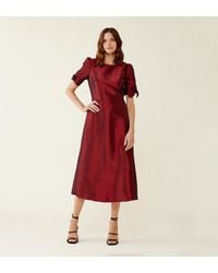 Finery London - Liora Taffeta Midi Dress - Lyst