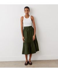 Finery London - Maura Cotton Midi Skirt - Lyst