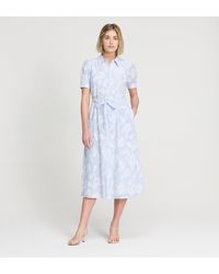 Finery London - Mariah Jacquard Stripe Cotton Midi Shirt Dress - Lyst