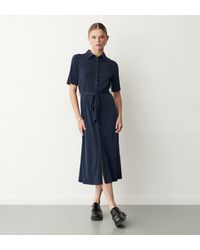 Finery London - Maddie Jersey Crepe Midi Shirt Dress - Lyst
