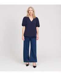 Finery London - Fleur Button Down Short Sleeve Top - Lyst