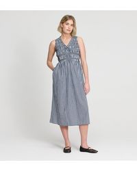 Finery London - Hadlee Cotton Gingham Shirred Bodice Sleeveless Midi Dress - Lyst
