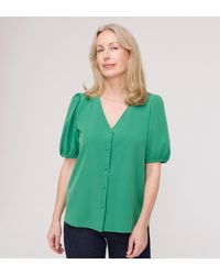Finery London - Fleur Button Down Short Sleeve Top - Lyst