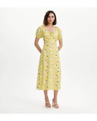 Finery London - Jada Puff Sleeve Empire Waist Midi Dress - Lyst