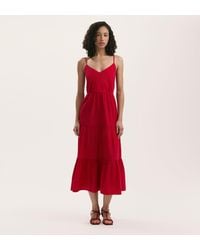 Finery London - Emmie Cotton Midi Tiered Dress - Lyst