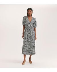 Finery London - Addison Cotton Button Through Midi Dress - Lyst