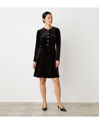 Finery London - Rae Velvet Knee Length Dress - Lyst
