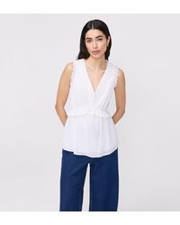 Finery London - Cyma Lace Cotton Sleeveless Top - Lyst