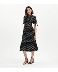 Finery London - Estee Polka Dot Tiered Midi Shirt Dress - Lyst