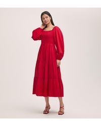 Finery London - Lauretta Cotton Midi Tiered Dress - Lyst