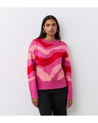 Finery London - Minnie Abstract Print Knitted Jumper - Lyst