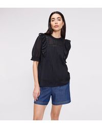 Finery London - Jolin Lace Cotton Puff Sleeve Top - Lyst
