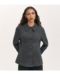 Finery UK - Agness Ponte Jersey Button Down Jacket - Lyst