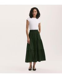 Finery London - Paula Cotton Ric Rac Trim Midi Skirt - Lyst