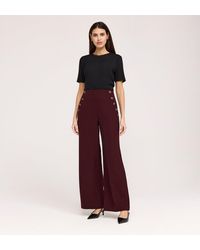 Finery London - Nellie Gaberdine Twill Wide Leg Trousers - Lyst