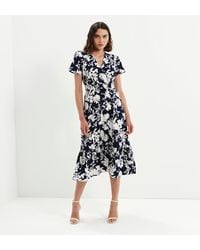 Finery London - Deena Wrap Tiered Midi Dress - Lyst