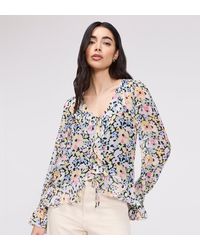 Finery London - Jannelle Chiffon Ruffle Front Tie Blouse - Lyst
