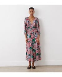 Finery London - Lesley Bloom Crepe Midi Dress - Lyst