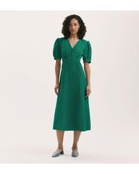 Finery London - Colette Crepe Midi Tea Dress - Lyst