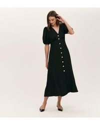 Finery London - Sarah Crepe Button Through Midi Tea Dress - Lyst