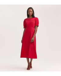 Finery London - Mela Gingham Seersucker Midi Dress - Lyst
