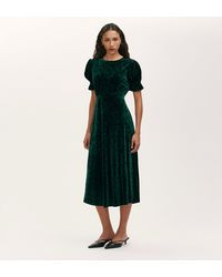 Finery London - Mela Velvet Midi Tea Dress - Lyst