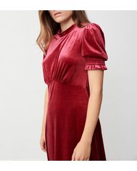 Finery London - Marina Velvet Midi Dress - Lyst