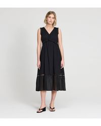 Finery London - Myriam Cotton Lace Sleeveless Tiered Midi Dress - Lyst