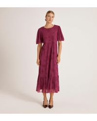 Finery London - Yasmine Mesh Midi Tea Dress - Lyst