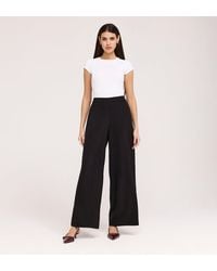 Finery UK - Nat Gaberdine Twill Wide Leg Trousers - Lyst
