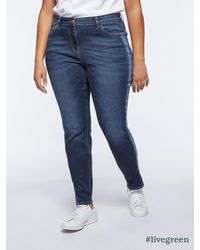 FIORELLA RUBINO - Jeans slim fit con bordi sfumati - Lyst