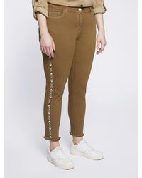 FIORELLA RUBINO - Pantaloni skinny con applicazioni laterali - Lyst