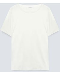 FIORELLA RUBINO - T-shirt in due tessuti - Lyst