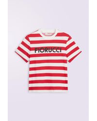 Fiorucci - Striped Logo Regular T-Shirt - Lyst