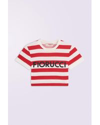 Fiorucci - Striped Logo Cropped Baby T-Shirt - Lyst