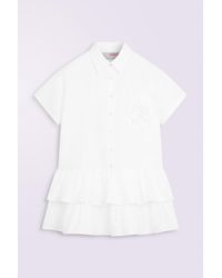 Fiorucci - Kissing Angels Mini Shirt Dress - Lyst