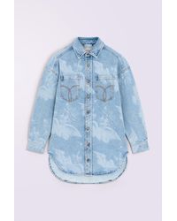 Fiorucci - Angels Denim Shirt Dress Light - Lyst