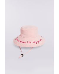 Fiorucci - Embroidered Bucket Hat - Lyst