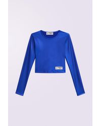 Fiorucci - Label Long Sleeve Crop Top - Lyst