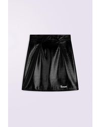 Fiorucci - Logo Embroidered Vinyl Mini Skirt - Lyst