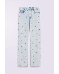 Fiorucci - Stud Straight Fit Jeans Bleach - Lyst